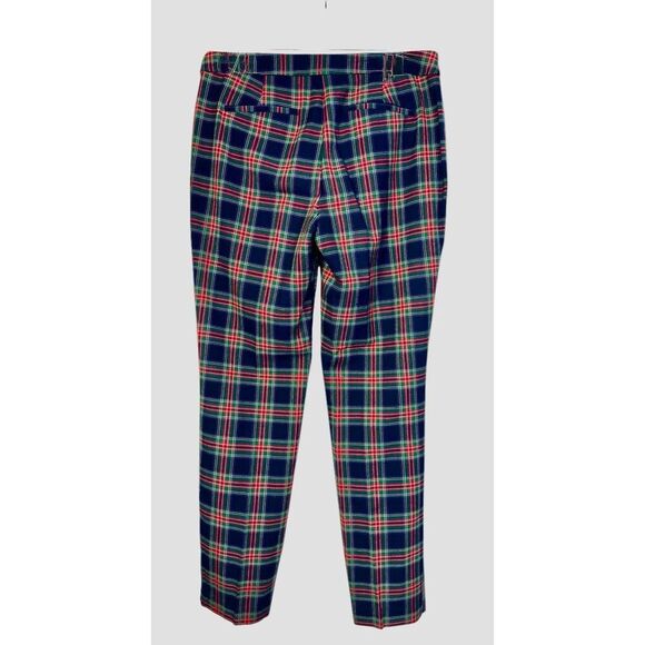 Talbots Tartan Plaid Navy/Blue/Green Pants Sz. 8 - Picture 7 of 11